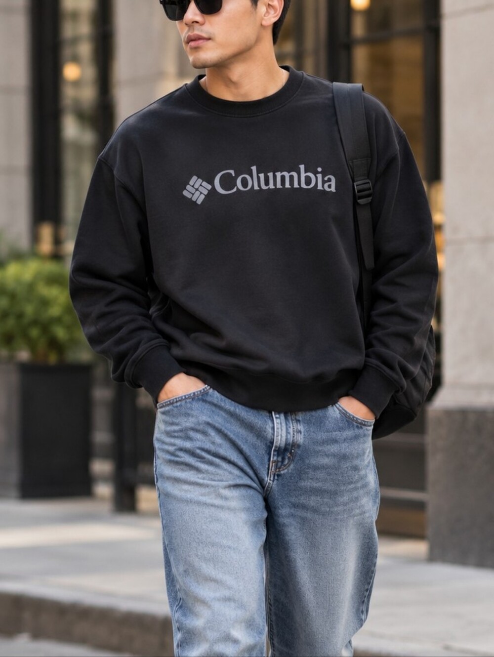 Columbia Sportswear Logo Crewneck Sweatshirt Pullover Men's XL